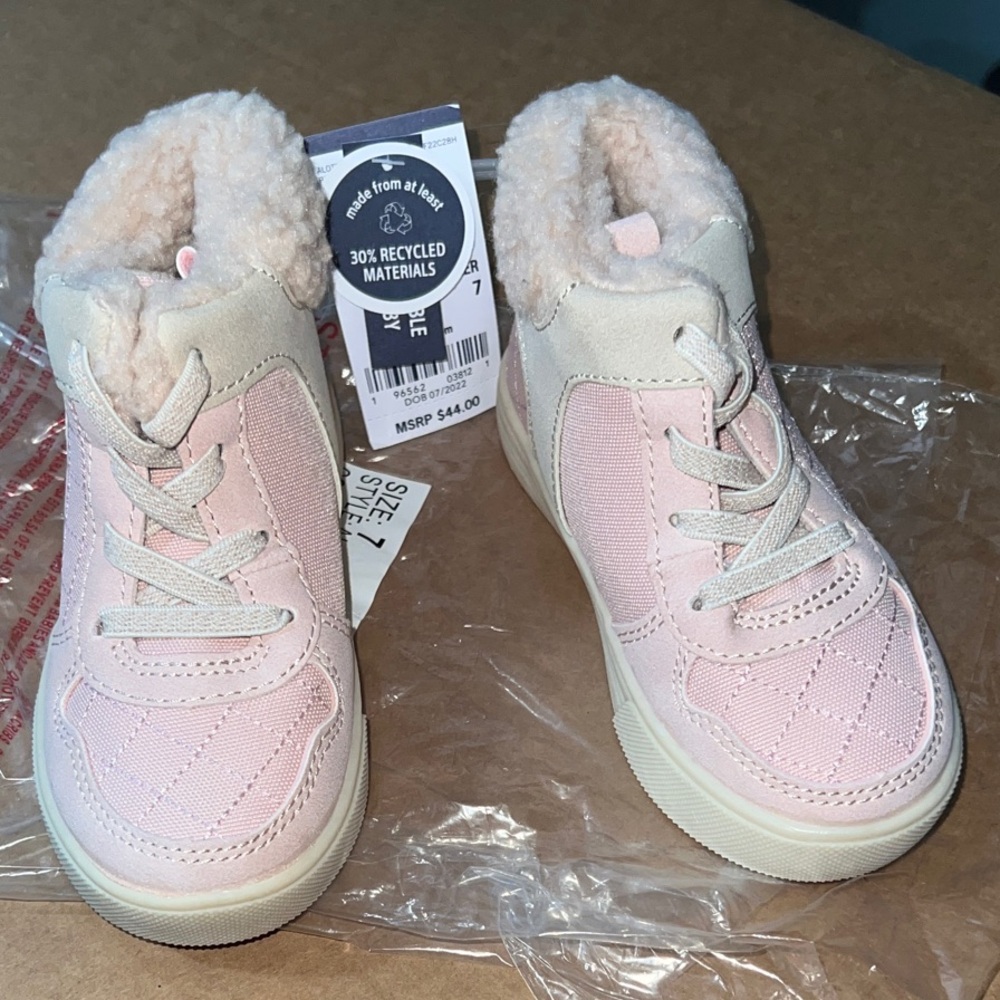OshKosh B'gosh Pink Quilted Kids Sneakers